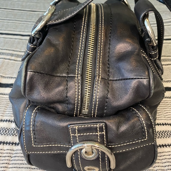 Coach Black Leather Handbag - Picture 3 of 9